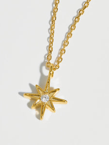 Gold Plated North Star Necklace by Estella Bartlett
