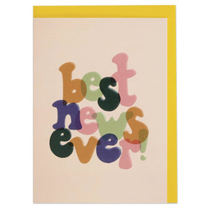 'Best News Ever' Card by Raspberry Blossom