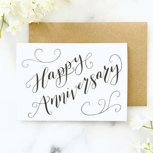 Happy Anniversary by Hampshire Calligraphy co