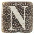 Ceramic Vintage Style Alphabet Coasters