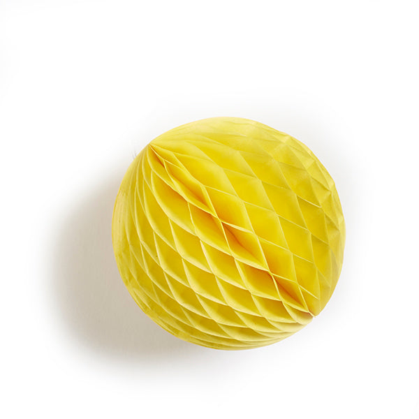 Yellow Paper Ball Decoration by Petra Boase