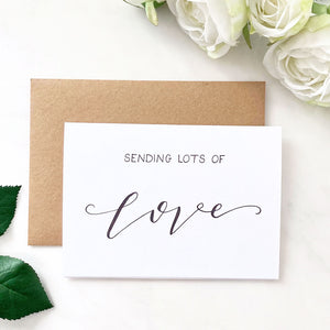 Sending Lots Of Love by Hampshire Calligraphy Co