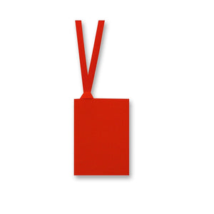 Red Matt Gift Tag with Ribbon