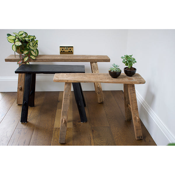 Natural Recycled Wood Bench