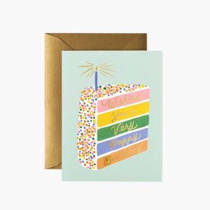 Cake Slice Birthday card by Rifle Cards