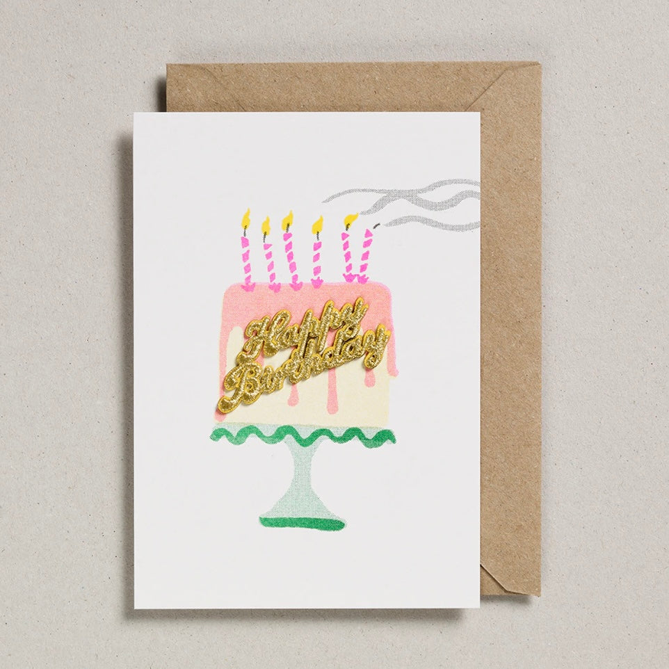 Happy Birthday Cake Card by Petra Boase