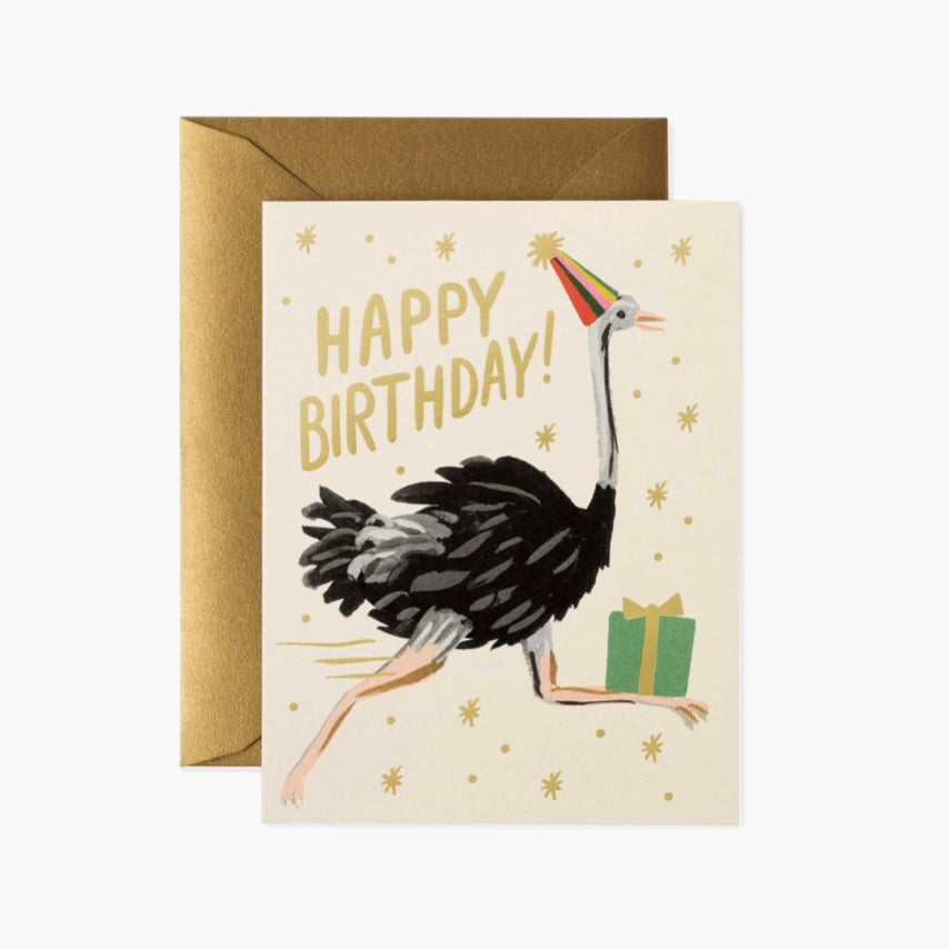 Happy Birthday Ostrich by Rifle cards
