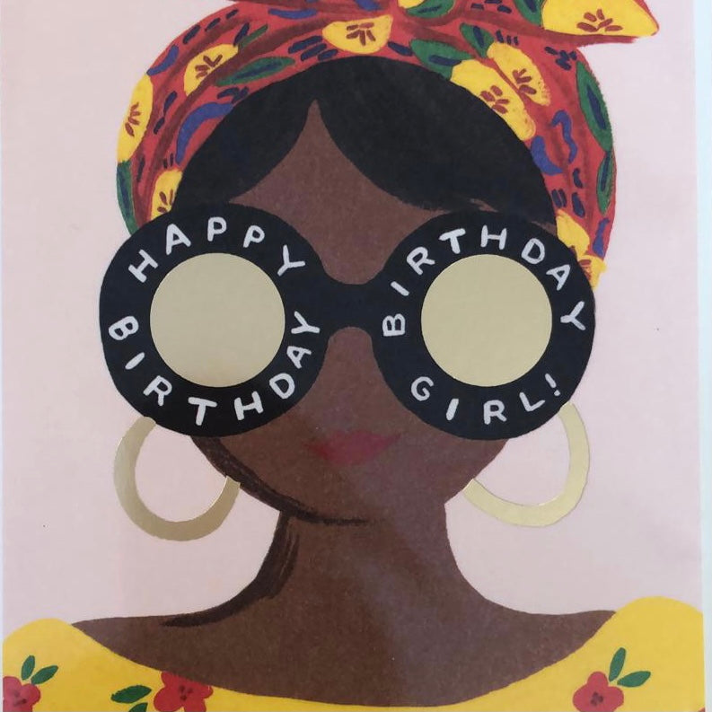 Birthday Girl with Scarf by Rifle Cards
