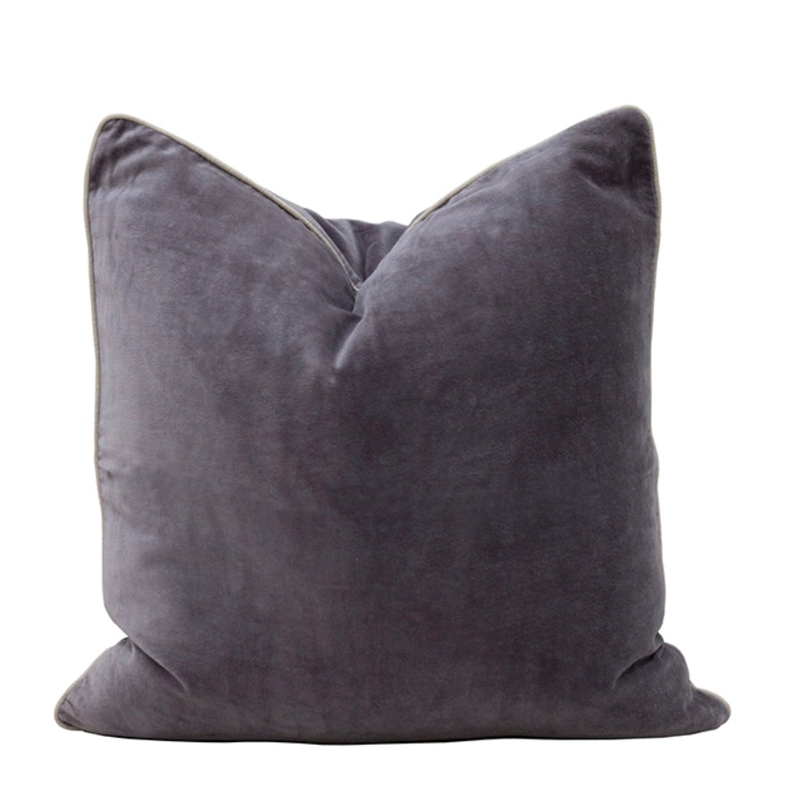 Unari Pewter Grey Velvet Cushion