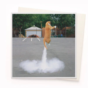 Rocket Cat Card By U Studio