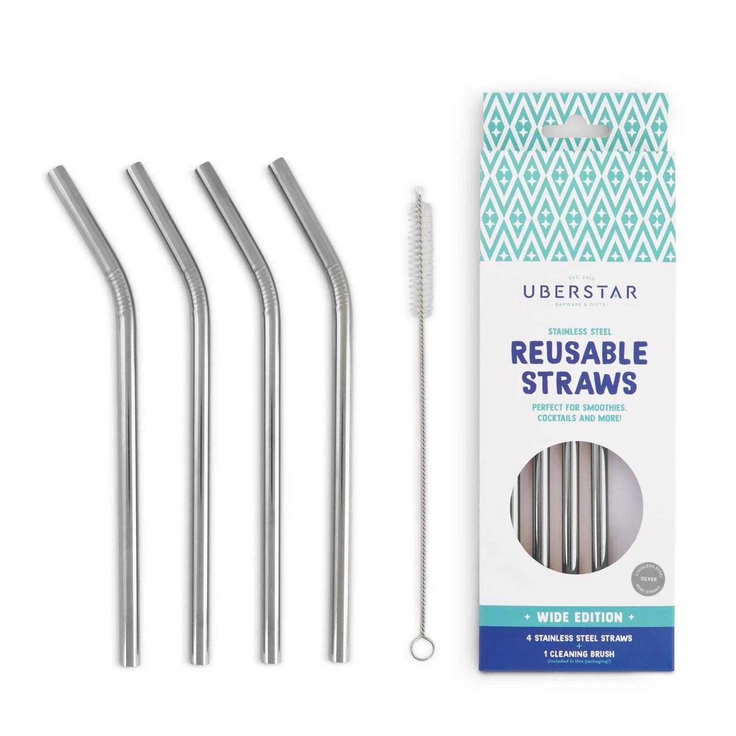 Silver Re Useable Straws