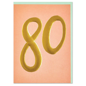 80th Birthday Card by Raspberry Blossom