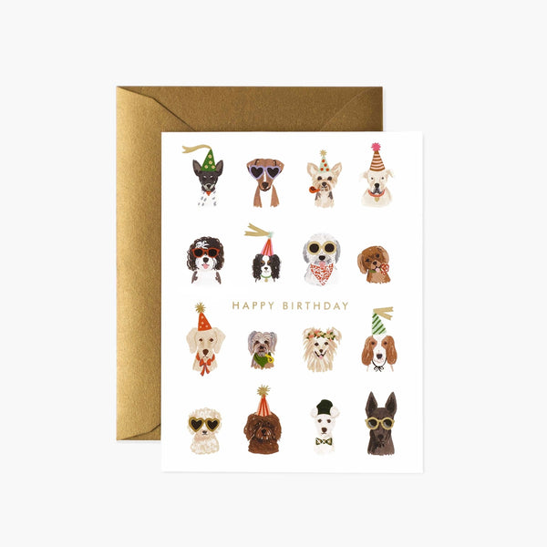 Party Pups Birthday Card by Rifle Cards