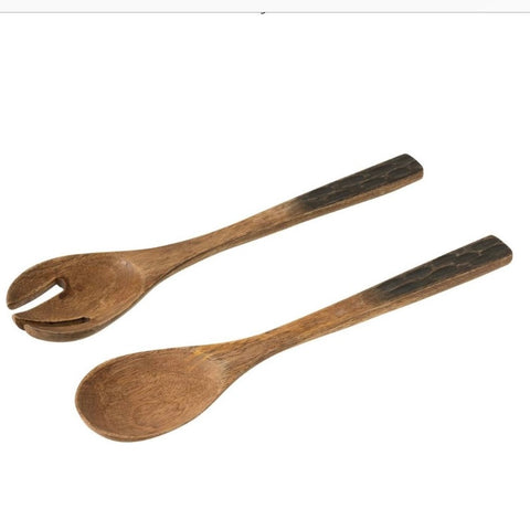 Black/Brown Mango Wood Salad Servers