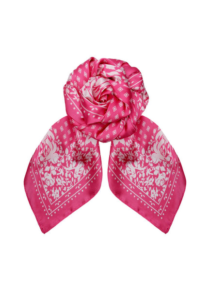 Pink Printed Scarf by Black Colour